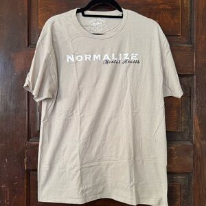 Normalize Mental Health Beige T-Shirt
